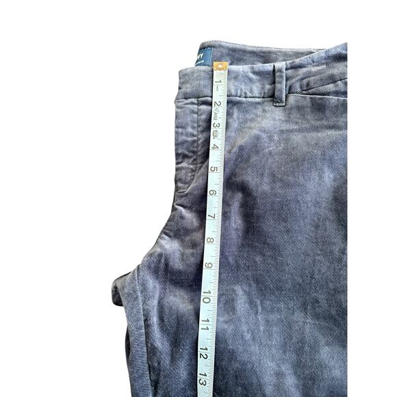 Old Navy Blue Velvet Office Work Business Mid-Rise Pixie Dress Pants Size 10 - Picture 9 of 11